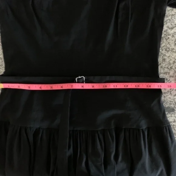 SEA New York Little Black Cocktail Dress off the Shoulder Linen/Cotton Sz 10 - Picture 15 of 16